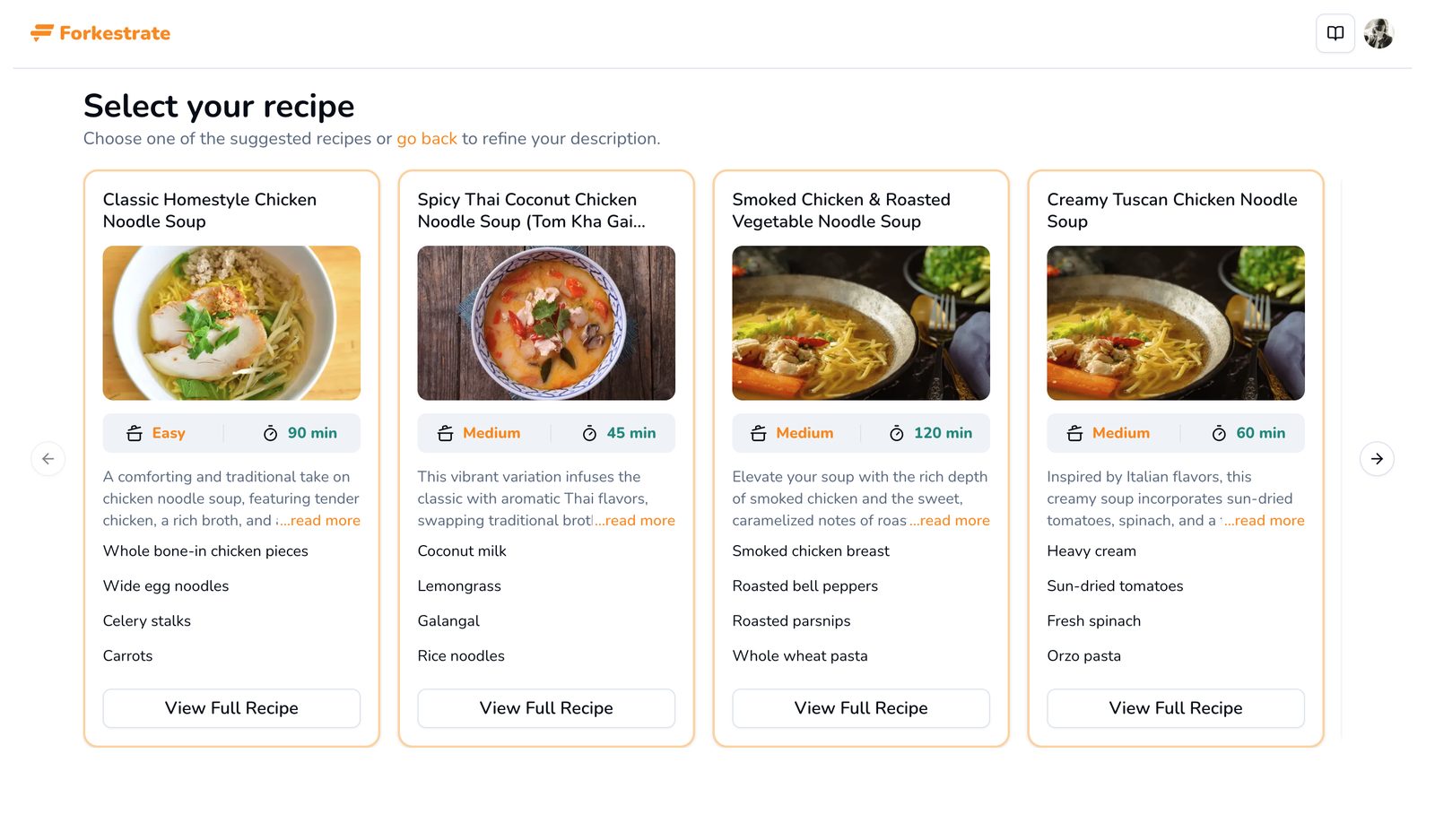 AI Recipe Book app, cover shot